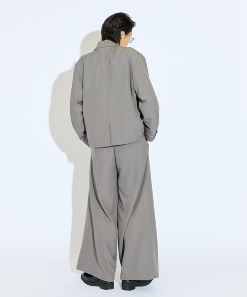 Lui's（ルイス）の「【Neucon/ニューコン】ボックスショートワイドダブルジャケット（テーラードジャケット・メンズ・ブラック/グレー・2/1）」の21枚目の写真