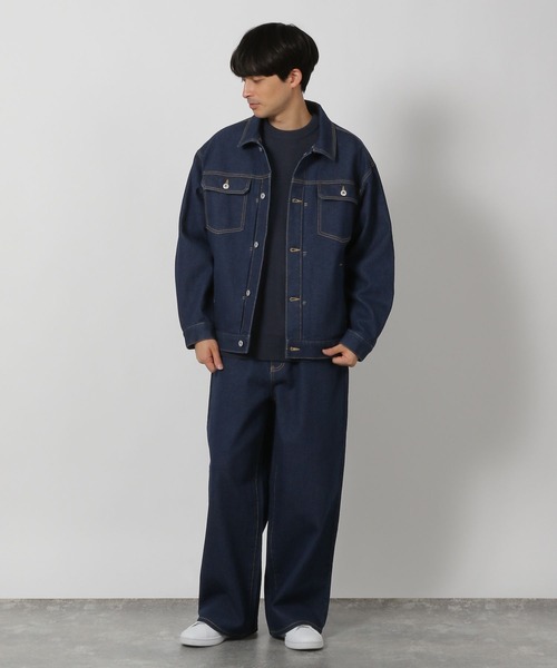 LAKOLE(ラコレ)の「デニムトラッカージャケット / 283436(デニムジャケット・メンズ・ネイビー/ブラック・LARGE/MEDIUM)」の7枚目の写真