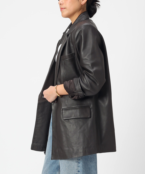 OVAL SQUARE / オーヴァルスクエア】 レザージャケット（テーラード