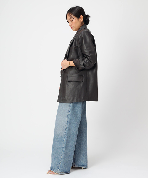 OVAL SQUARE / オーヴァルスクエア】 レザージャケット（テーラード