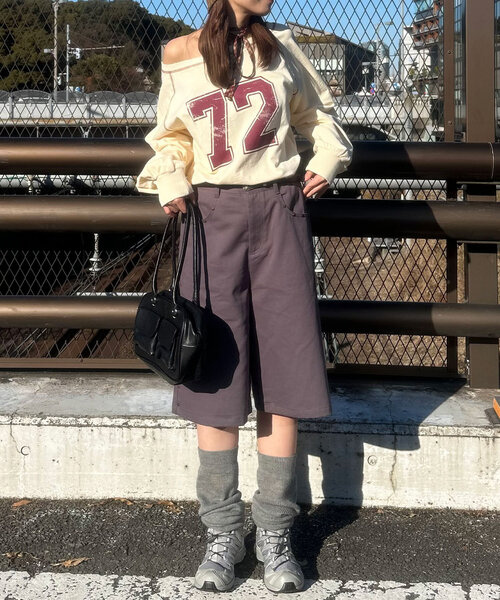 CIAOPANIC（チャオパニック）の「スタッズツイルハーフパンツ（その他パンツ・レディース・ベージュ/グレー・ONE SIZE）」の10枚目の写真