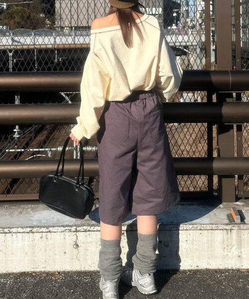 CIAOPANIC（チャオパニック）の「スタッズツイルハーフパンツ（その他パンツ・レディース・ベージュ/グレー・ONE SIZE）」の12枚目の写真