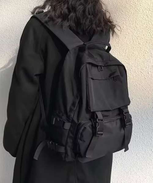 ammy.（エイミードット）の「【 ammy. / エイミードット 】 大容量 ロゴ ベーシック バックパック リュック（バックパック/リュック・レディース・アイボリー/ブラック・FREE）」の3枚目の写真