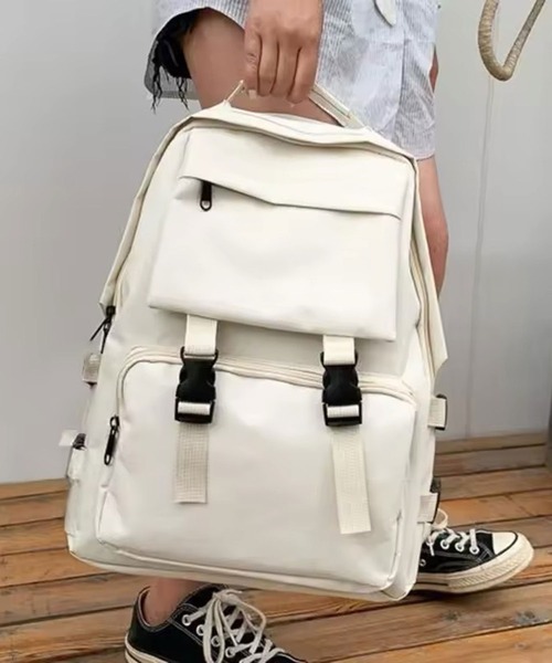 ammy.（エイミードット）の「【 ammy. / エイミードット 】 大容量 ロゴ ベーシック バックパック リュック（バックパック/リュック・レディース・アイボリー/ブラック・FREE）」の12枚目の写真