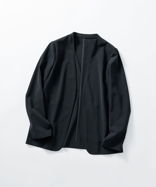 23区 S(ニジュウサンクチイサイサイズ)の「【セットアップ対応/洗える】2WAYストレッチツイル ジャケット(ノーカラージャケット・レディース・ネイビー系/ブラック系/ベージュ系/モスグリーン系・32)」の15枚目の写真