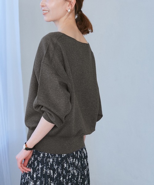 ROPE' PICNIC（ロペピクニック）の「スポンジシアーニットプルオーバー（ニット/セーター・レディース・チャコールグレー/ピンク/グリーン系その他/キナリ・38）」の3枚目の写真