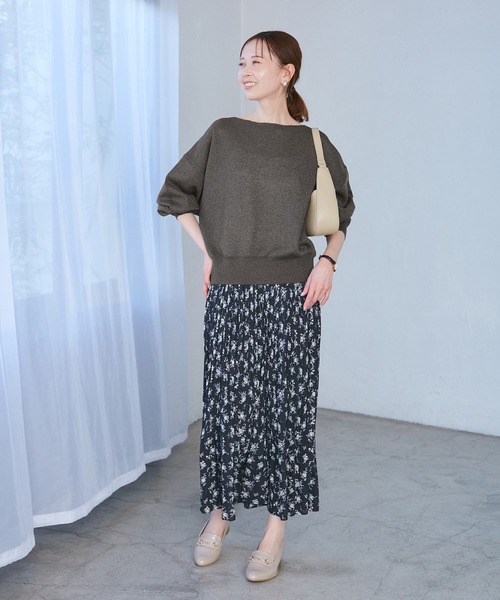 ROPE' PICNIC（ロペピクニック）の「スポンジシアーニットプルオーバー（ニット/セーター・レディース・チャコールグレー/ピンク/グリーン系その他/キナリ・38）」の10枚目の写真