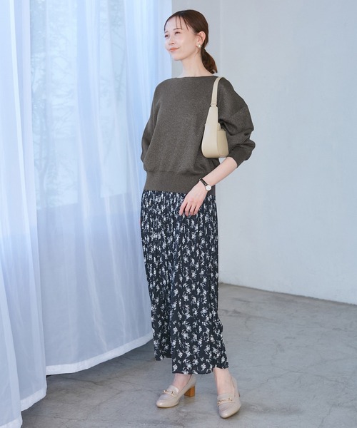 ROPE' PICNIC（ロペピクニック）の「スポンジシアーニットプルオーバー（ニット/セーター・レディース・チャコールグレー/ピンク/グリーン系その他/キナリ・38）」の11枚目の写真