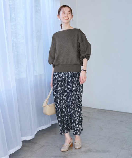 ROPE' PICNIC（ロペピクニック）の「スポンジシアーニットプルオーバー（ニット/セーター・レディース・チャコールグレー/ピンク/グリーン系その他/キナリ・38）」の12枚目の写真