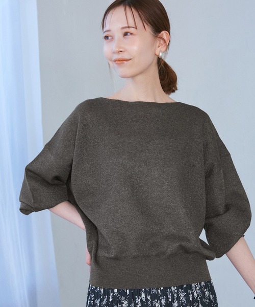 ROPE' PICNIC（ロペピクニック）の「スポンジシアーニットプルオーバー（ニット/セーター・レディース・チャコールグレー/ピンク/グリーン系その他/キナリ・38）」の14枚目の写真