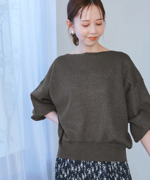 ROPE' PICNIC（ロペピクニック）の「スポンジシアーニットプルオーバー（ニット/セーター・レディース・チャコールグレー/ピンク/グリーン系その他/キナリ・38）」の15枚目の写真