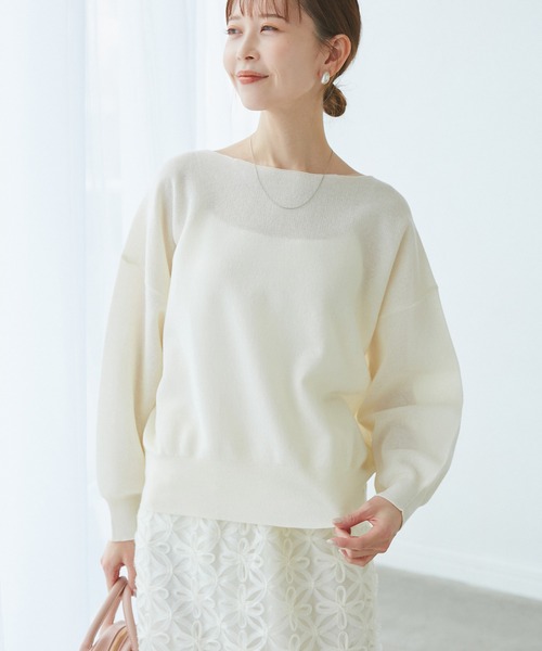 ROPE' PICNIC（ロペピクニック）の「スポンジシアーニットプルオーバー（ニット/セーター・レディース・チャコールグレー/ピンク/グリーン系その他/キナリ・38）」の19枚目の写真