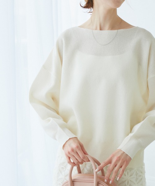 ROPE' PICNIC（ロペピクニック）の「スポンジシアーニットプルオーバー（ニット/セーター・レディース・チャコールグレー/ピンク/グリーン系その他/キナリ・38）」の20枚目の写真