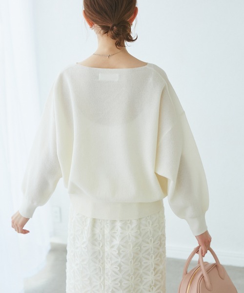 ROPE' PICNIC（ロペピクニック）の「スポンジシアーニットプルオーバー（ニット/セーター・レディース・チャコールグレー/ピンク/グリーン系その他/キナリ・38）」の21枚目の写真