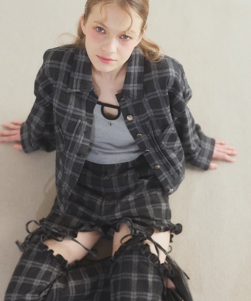 lilLilly(リルリリー)の「ハートポケットデニムジャケット(デニムジャケット・レディース・ブルー/ブラック/インディゴブルー・FREE)」の12枚目の写真