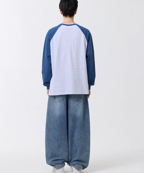 ODD STUDIO（オッドスタジオ）の「【OddStudio】ラグラングラフィックロンTEE（Tシャツ/カットソー・レディース・グリーン/ブルー/ブラック・MEDIUM/LARGE）」の7枚目の写真