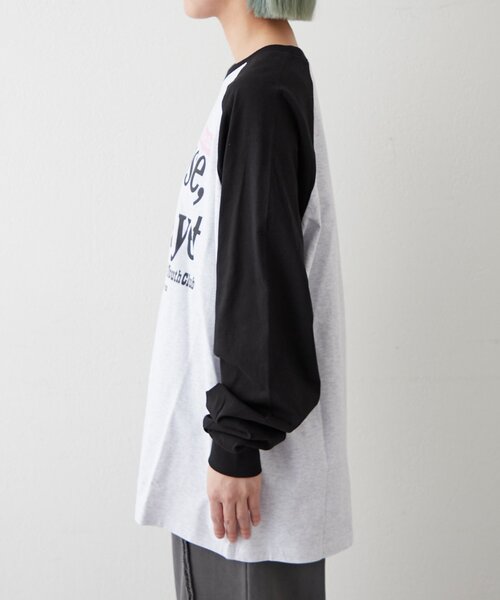 ODD STUDIO（オッドスタジオ）の「【OddStudio】ラグラングラフィックロンTEE（Tシャツ/カットソー・レディース・グリーン/ブルー/ブラック・MEDIUM/LARGE）」の9枚目の写真