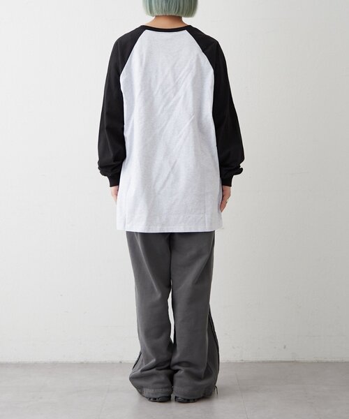 ODD STUDIO（オッドスタジオ）の「【OddStudio】ラグラングラフィックロンTEE（Tシャツ/カットソー・レディース・グリーン/ブルー/ブラック・MEDIUM/LARGE）」の13枚目の写真