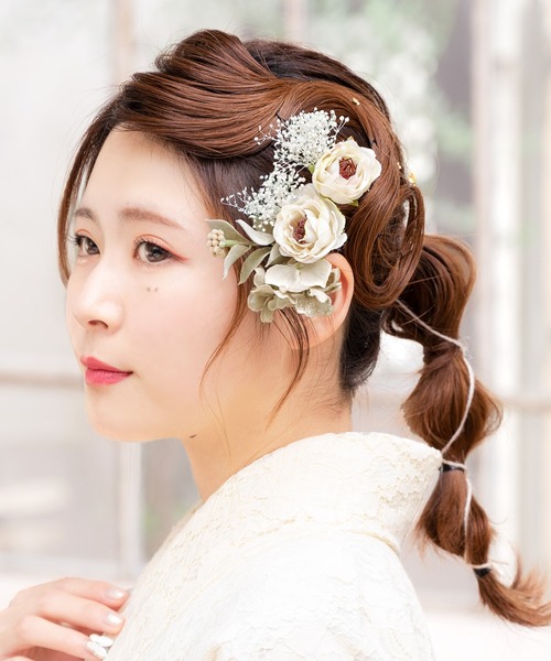 もも様髪飾りお着物に合わせてorder♡ flower髪飾り2点セット（和装小物）｜SOUBIEN（ソウビエン）の