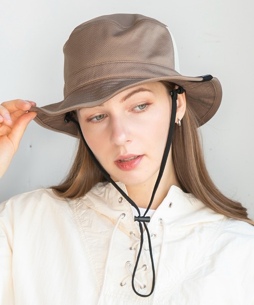 14+（イチヨンプラス）の「冷感バケハ（ハット・レディース・ベージュ/グレー/ブラック・M）」の2枚目の写真