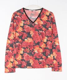 【W】【it】【Growth by Grail】フラワープリントVネックL/S