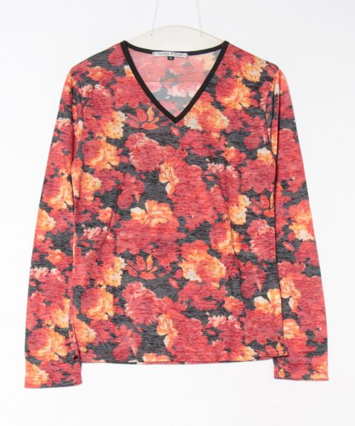 ARCHIVER(アーカイバ)の「【W】【it】【Growth by Grail】フラワープリントVネックL/S(Tシャツ/カットソー・メンズ・レッド/ブルー/ブラック・LARGE/MEDIUM)」の3枚目の写真