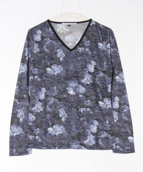ARCHIVER(アーカイバ)の「【W】【it】【Growth by Grail】フラワープリントVネックL/S(Tシャツ/カットソー・メンズ・レッド/ブルー/ブラック・LARGE/MEDIUM)」の2枚目の写真