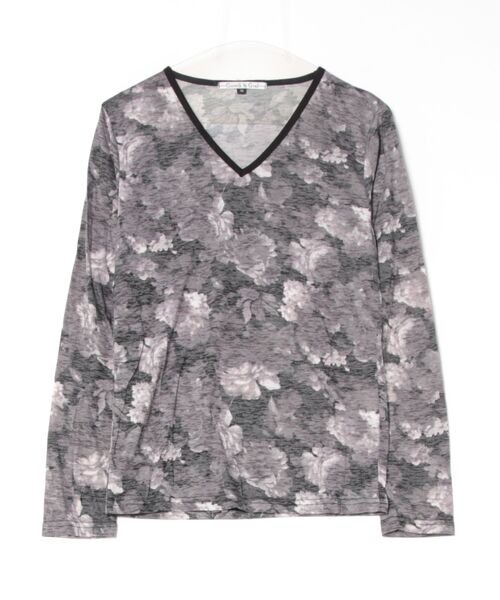 ARCHIVER(アーカイバ)の「【W】【it】【Growth by Grail】フラワープリントVネックL/S(Tシャツ/カットソー・メンズ・レッド/ブルー/ブラック・LARGE/MEDIUM)」の1枚目の写真