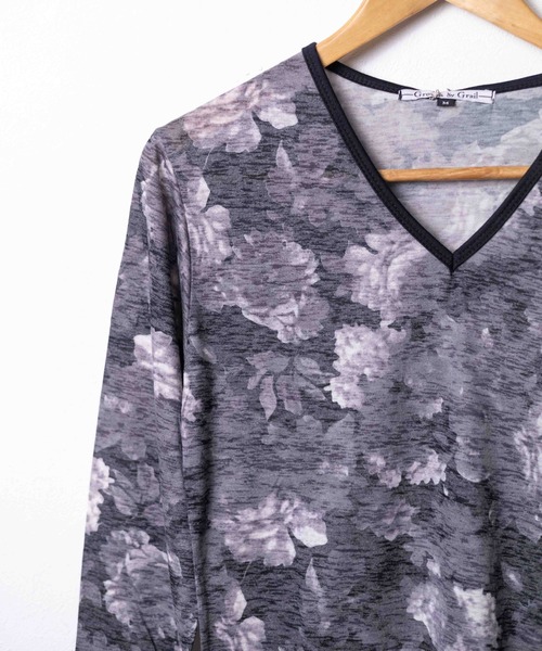 ARCHIVER(アーカイバ)の「【W】【it】【Growth by Grail】フラワープリントVネックL/S(Tシャツ/カットソー・メンズ・レッド/ブルー/ブラック・LARGE/MEDIUM)」の6枚目の写真