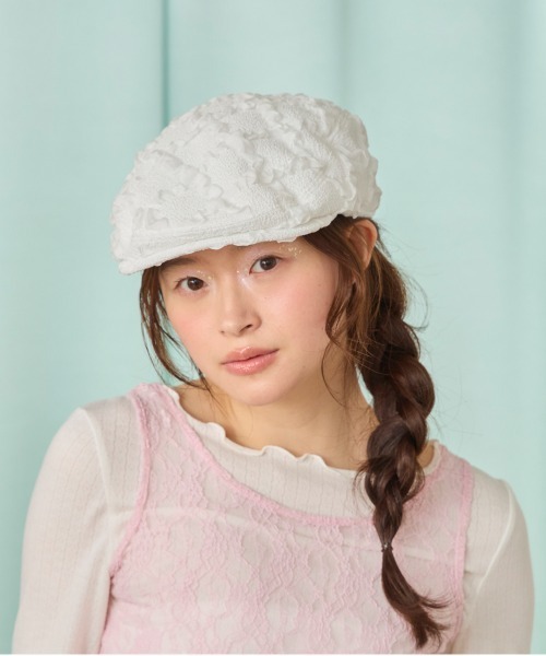 kaorinomori（カオリノモリ）の「kaorinomori シークハンチング / カオリノモリ（ハンチング/ベレー帽・レディース・ブラック/ブルー/ホワイト・M/57.5cm）」の7枚目の写真