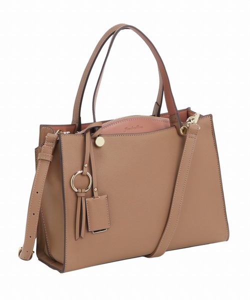 Jewelna Rose（ジュエルナローズ）の「セイディ・トートバッグ ミドルサイズ 16143（ハンドバッグ・レディース・アイボリー/グレイッシュベージュ/ブラック・FREE）」の22枚目の写真