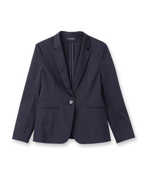 UNTITLED（アンタイトル）の「【通勤スーツ】コットン混ジャージ テーラードジャケット（テーラードジャケット・レディース・ダークグレー/ベージュ/ネイビー/ブラック・00/01/02/03/04/42/44/46/48/50）」の5枚目の写真