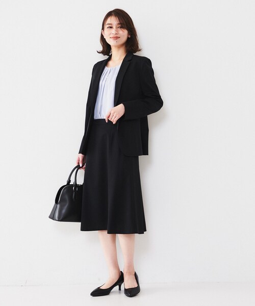 UNTITLED（アンタイトル）の「【通勤スーツ】コットン混ジャージ テーラードジャケット（テーラードジャケット・レディース・ダークグレー/ベージュ/ネイビー/ブラック・00/01/02/03/04/42/44/46/48/50）」の14枚目の写真