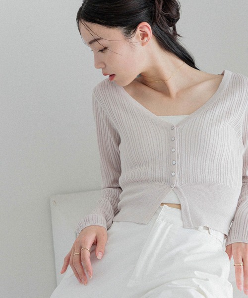 Daikiページ セール】スリットラメカーディガン 327129（カーディガン/ボレロ