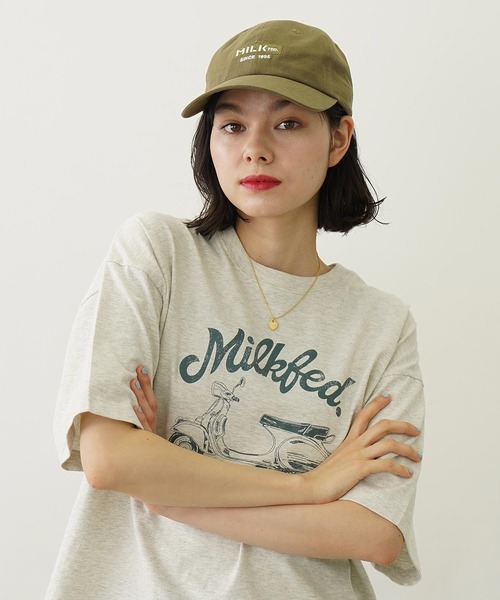 MILKFED.（ミルクフェド）の「BAR RIPSTOP CAP（キャップ・レディース・オフホワイト/オリーブ/ライトピンク/ブラック・ONE SIZE）」の9枚目の写真