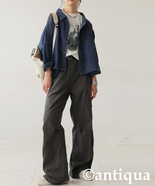 antiqua(アンティカ)の「カーゴパンツ(カーゴパンツ・レディース・カーキ系/ブラック・LARGE/MEDIUM)」の11枚目の写真