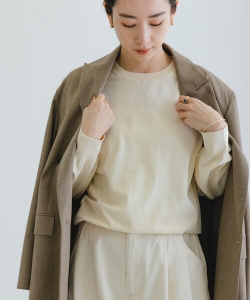 URBAN RESEARCH(アーバンリサーチ)の「new basic ハイゲージクルーネックニット(ニット/セーター・レディース・ピンク/ホワイト系その他/ブラック系その他/ネイビー・FREE)」の5枚目の写真