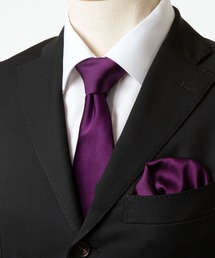 STYLE＝（スタイルイコール）の「【STYLE=】ネクタイ シルク 100% 絹 無地  日本製 京都 高級 光沢 上品 艶（ネクタイ）」