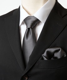 STYLE＝（スタイルイコール）の「【STYLE=】ネクタイ シルク 100% 絹 無地  日本製 京都 高級 光沢 上品 艶（ネクタイ）」