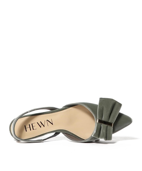 セール】HEWN / リボンスリングバックフラットシューズ（バレエ