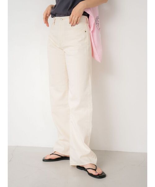 Ungrid（アングリッド）の「ライトオンスストレートデニム（デニムパンツ・レディース・ブルー/アイボリー・24inch/25inch/26inch）」の13枚目の写真