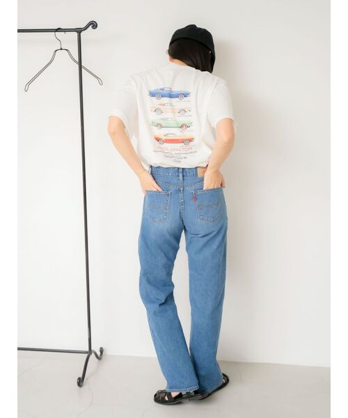 Ungrid（アングリッド）の「ライトオンスストレートデニム（デニムパンツ・レディース・ブルー/アイボリー・24inch/25inch/26inch）」の22枚目の写真