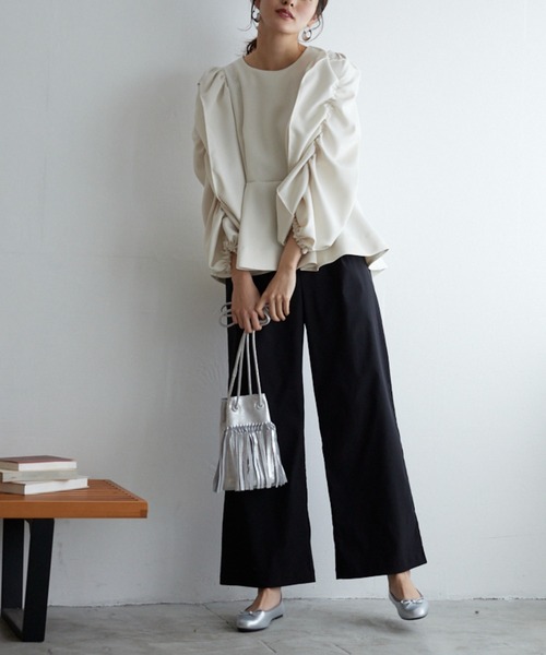 Tuche(トゥシェ)の「Tuche/トゥシェ ワイドパンツ(その他パンツ・レディース・ネイビー/ブラック/イエロー系その他・MEDIUM/LARGE)」の1枚目の写真