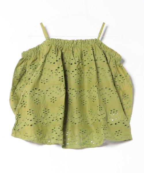 SOTT(ソット)の「Indian cut work off shoulder blouse インドカットワークオフショルブラウス(シャツ/ブラウス・レディース・オフホワイト/ブラック/ライトグリーン/ピンク・FREE)」の7枚目の写真