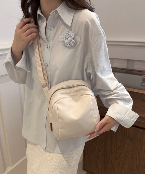 Miniministore(ミニミニストア)の「ショルダーバッグ レディース ナイロン(ショルダーバッグ・レディース・ブラック/ブルー/オフホワイト/ベージュ/イエロー・FREE)」の12枚目の写真