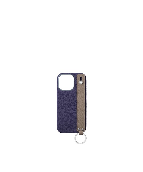 iPhone 16 Pro)ハンドル付き バックカバーケース シュリンクレザー