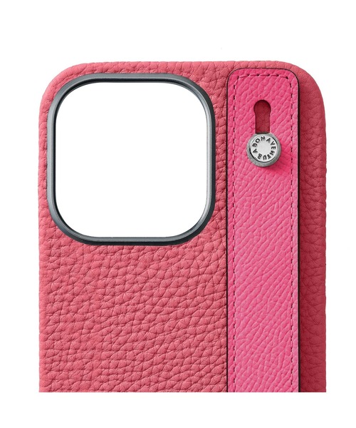 iPhone 16 Pro)ハンドル付き バックカバーケース シュリンクレザー