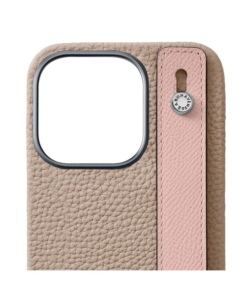 iPhone 16 Pro)ハンドル付き バックカバーケース シュリンクレザー