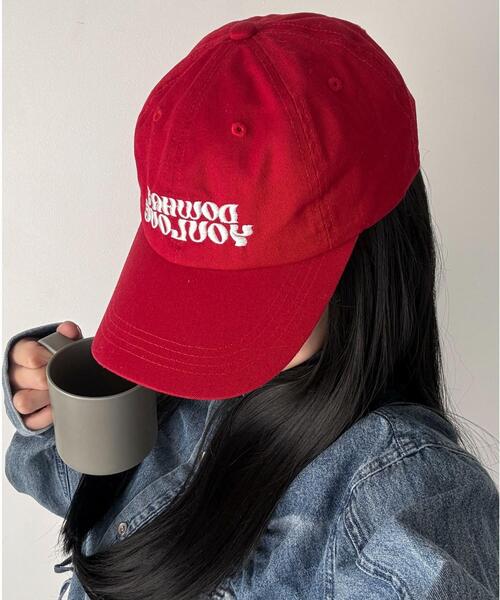 WEGO（ウィゴー）の「WEGO/ウネリロゴツイルキャップ（キャップ・レディース・ブラック/ブラウン/レッド・FREE）」の6枚目の写真