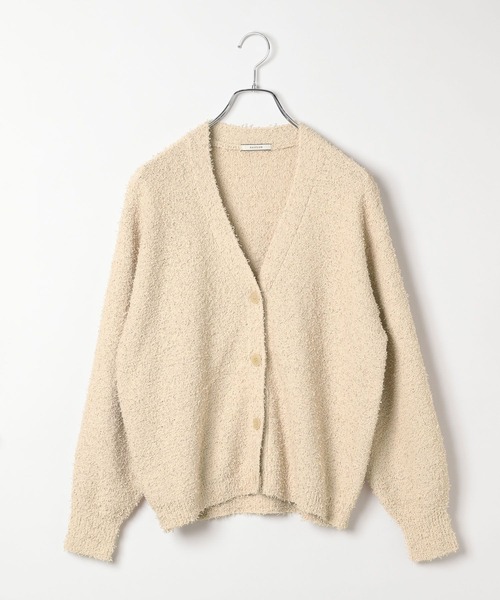 BAYFLOW（ベイフロー）の「[コンパクトなシルエット]モップヤーンショートカーディガン（カーディガン/ボレロ・レディース・チャコール/オレンジ/オフホワイト・FREE）」の12枚目の写真